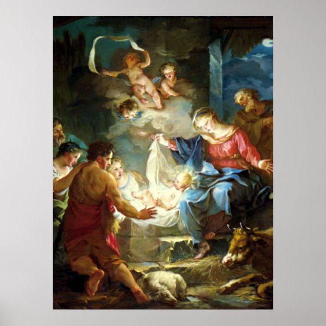 Póster Escena de la Natividad para Navidades - Pierre (Frente)