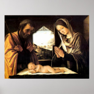 Póster Escena de la Natividad para Navidades - Sagrada Fa