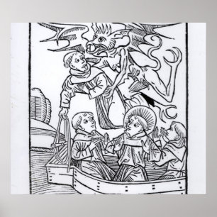 Póster Escena 'de la navegación de St. Brendan