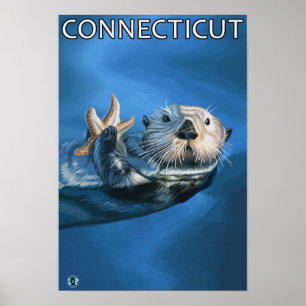 Póster Escena de la nutria de ConnecticutSea