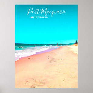 Póster Escena de la playa de Port Macquarie Australia