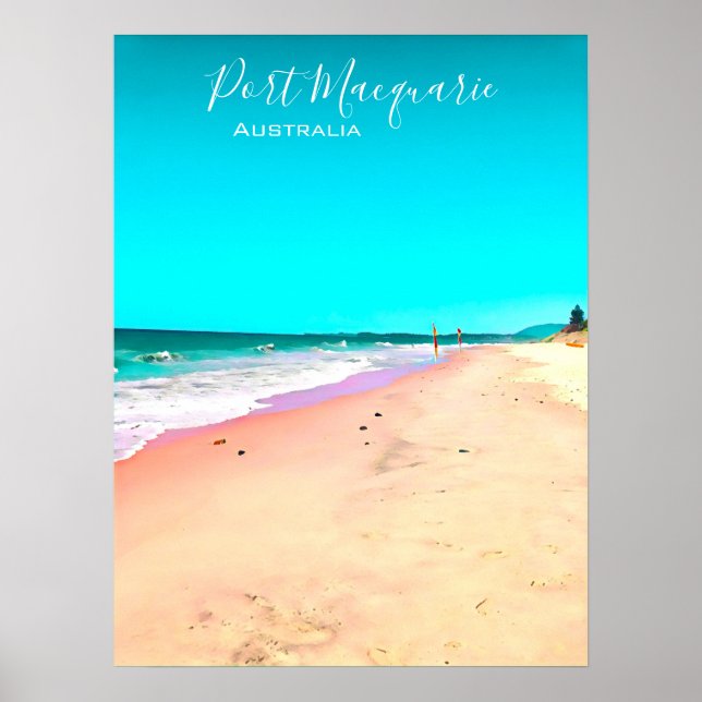 Póster Escena de la playa de Port Macquarie Australia (Frente)