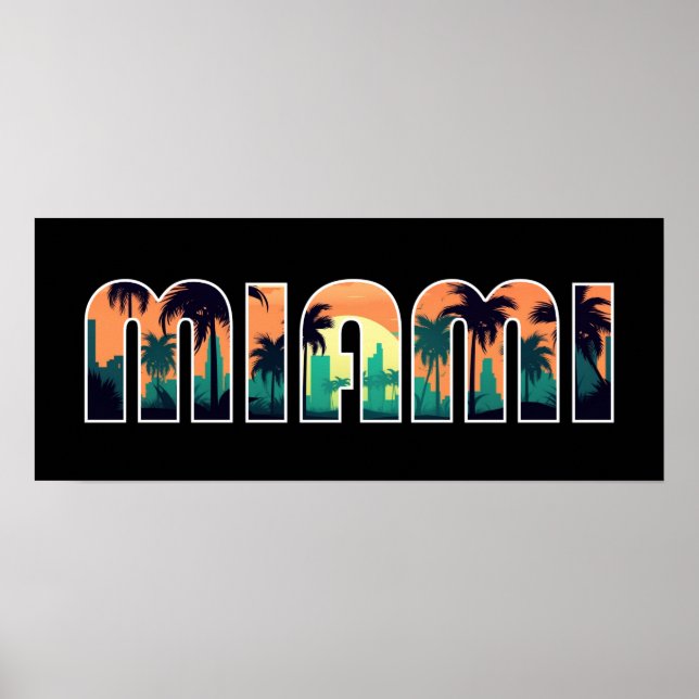 Póster Escena de la puesta de sol de los vectores sobre l (Frente)