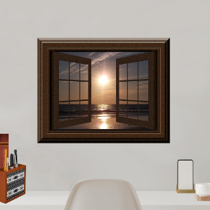 Póster Escena De La Ventana Falsa Relajación Pacífica De 
