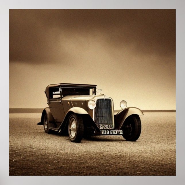 Póster Escena de la vieja Sepia de los años 1930 (Frente)