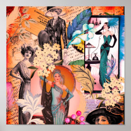 Póster Escena de moda Art Deco