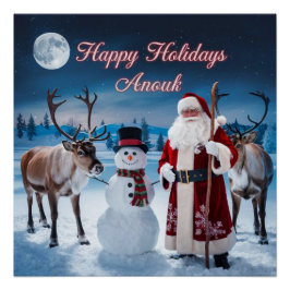 Póster Escena de Navidades clásicos con Santa, hombre de 