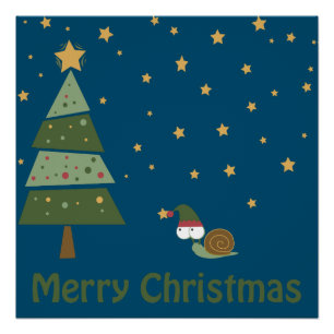 Póster Escena de Navidades Elf Snail