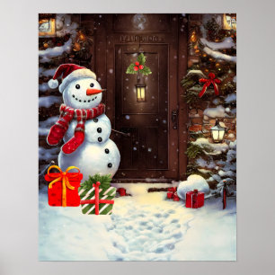 Póster Escena de Navidades Snowman