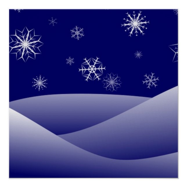 PÓSTER ESCENA DE NIEVE DE INVIERNO (Anverso)