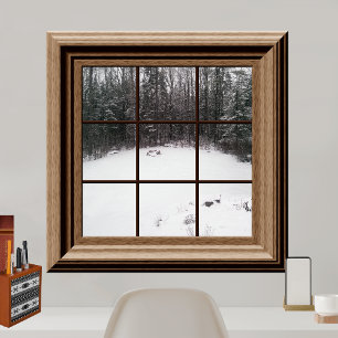 Póster Escena De Nieve De Invierno Del Poster De La Venta