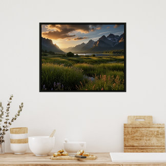 Póster Escena de paisaje natural sereno