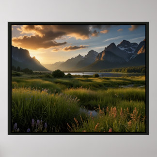 Póster Escena de paisaje natural sereno