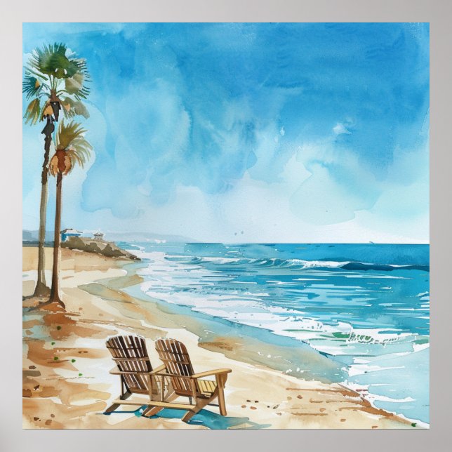 Póster Escena de playa (Frente)
