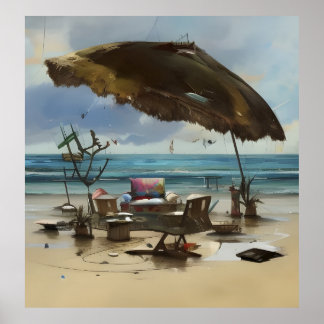 Póster Escena de playa 1