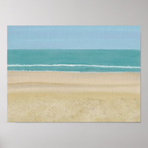 Póster Escena de playa de arena y océano en carteles