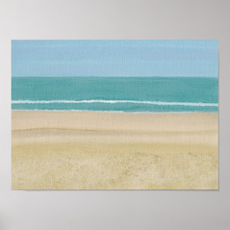 Póster Escena de playa de arena y océano en carteles