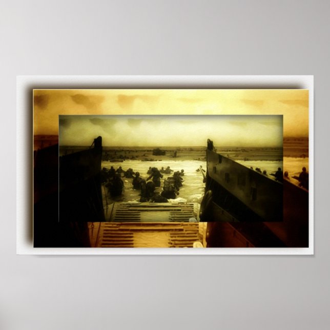 Póster Escena de playa de D-Day (Frente)