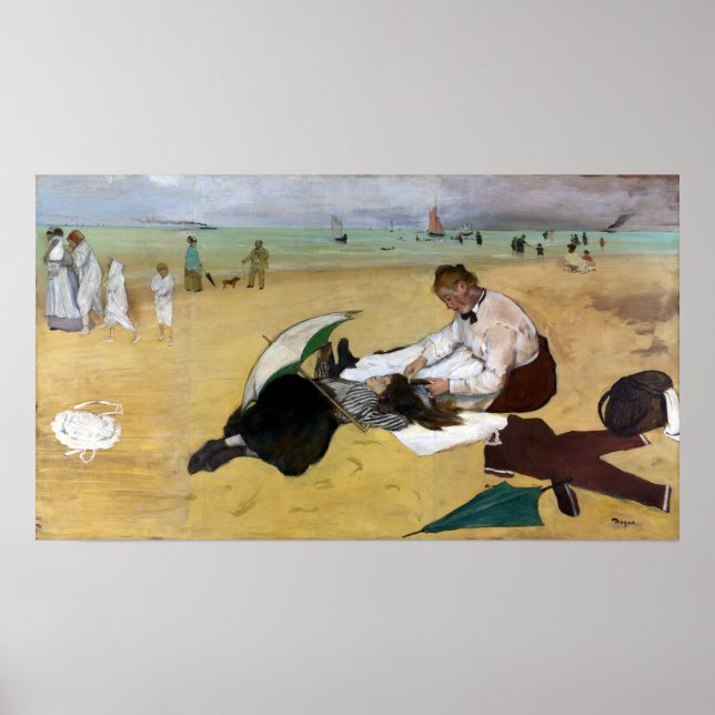Póster Escena de playa de Edgar Degas (Frente)