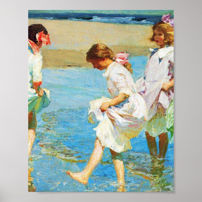 Póster Escena de playa de Edward Henry Potthast (Frente)