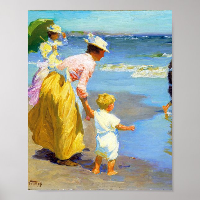 Póster Escena de playa de Edward Henry Potthast (Frente)