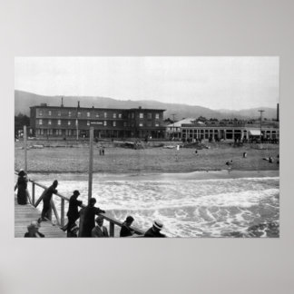 Póster Escena de playa en la costa, fotografía de Oregón