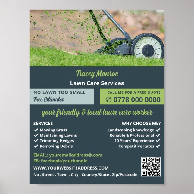 Póster Escena De Remoción De Césped, Servicios De Atenció (Frente)