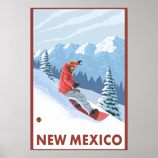 Póster Escena de SnowboardNuevo México (Frente)