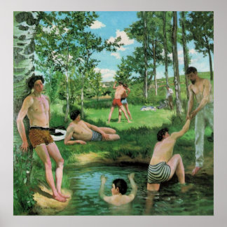 Póster Escena de verano, Frederick Bazille