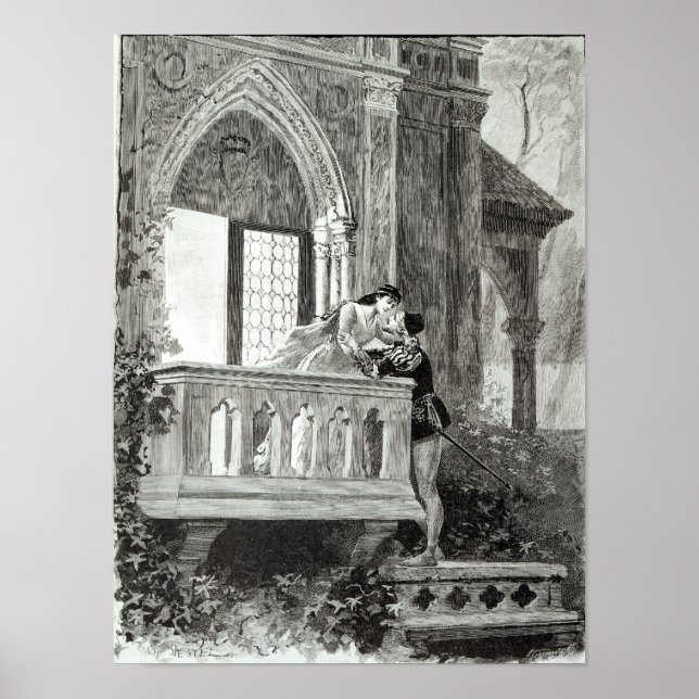 Póster Escena del acto II de Romeo y Julieta (Frente)