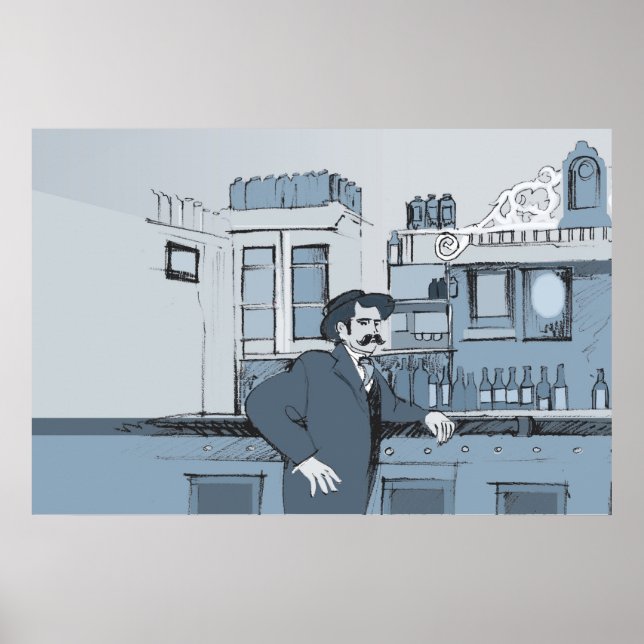 Póster Escena del Bar de los años 1880 - izquierda (Frente)