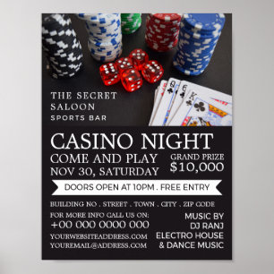 Póster Escena del Casino, Noche del Casino, Industria del