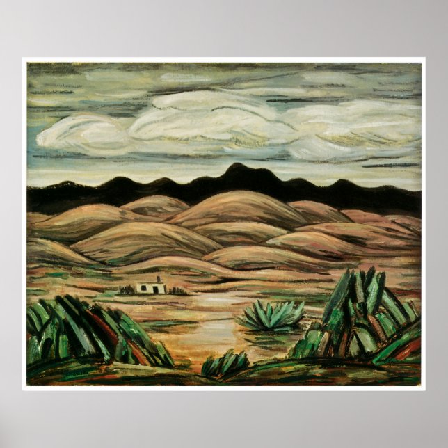 Póster Escena del desierto de Marsden Hartley 1911 (Frente)