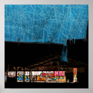 Póster Escena del graffiti urbano