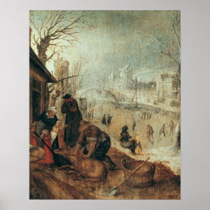 Póster Escena del invierno