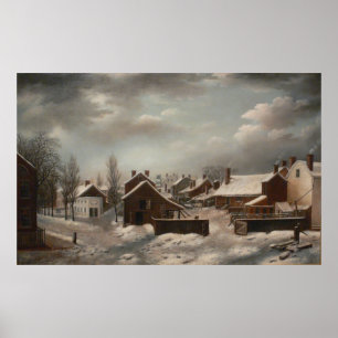 Póster Escena del invierno en el individuo de Brooklyn -