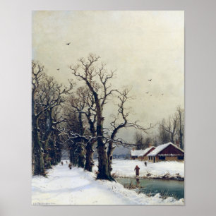 Póster Escena del invierno, siglo XIX