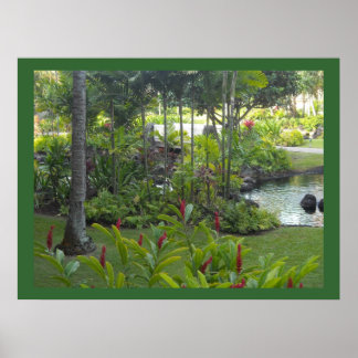 Póster Escena del Jardín Tropical