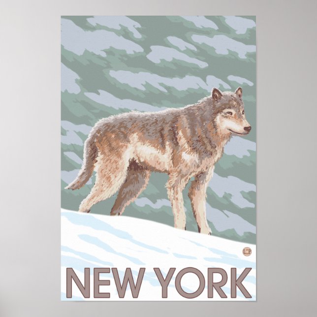 Póster Escena del lobo de Nueva York (Frente)