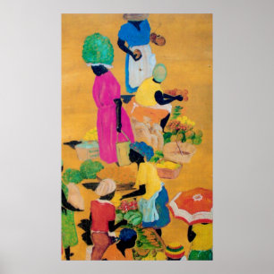 Póster Escena del mercado de Grenada