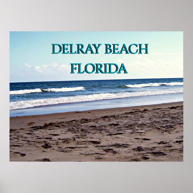 Póster Escena del océano en Delray Beach Florida (Frente)