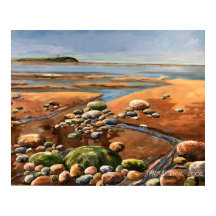 Escena del océano en la playa de Tides Out