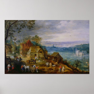 Póster Escena del paisaje