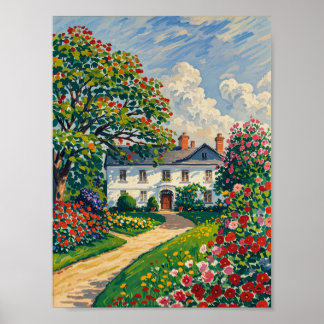 Póster Escena del parque Serene a principios de primavera