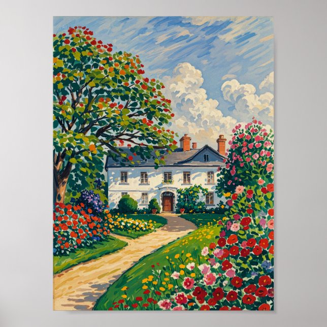 Póster Escena del parque Serene a principios de primavera (Frente)