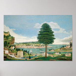 Póster Escena del puerto con castillo   Jurgan Frederick 