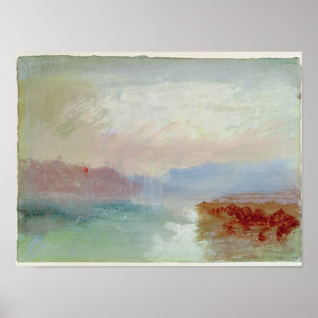 Póster Escena del río, 1834 (Frente)