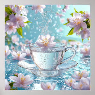 Póster Escena delicada y serena con taza