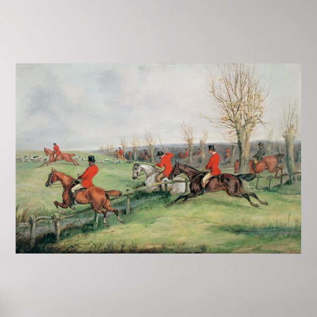 Póster Escena deportiva, siglo XIX (Frente)