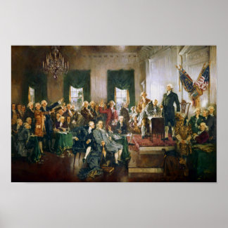 Póster Escena en la firma de la Constitución